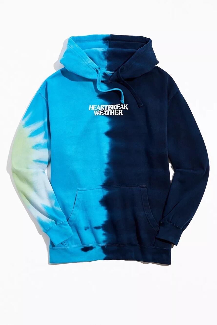 Niall Horan Heartbreak Weather UO Exclusive Tie Dye Hoodie Sweatshirt Blue S NWT